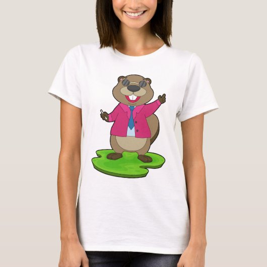 Beaver Teacher Chalk School T-shirt (Voorkant)