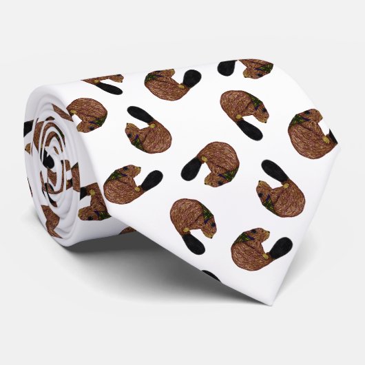 Beaver Toss Stropdas (Opgerold)