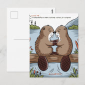 Beaver Valentijn Briefkaart (Voorkant / Achterkant)