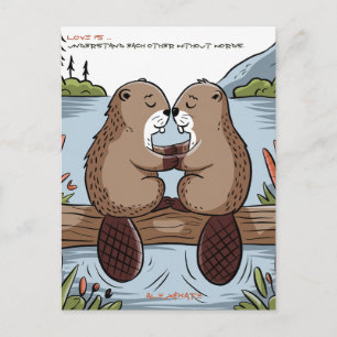 Beaver Valentijn Briefkaart