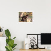 Beaver van Louis Sargent, wilde dieren Poster (Thuiskantoor)