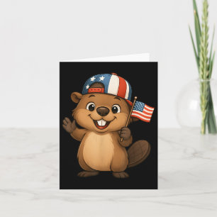 Beaver Vlag Verenigde Staten 4 juli Onafhankelijkh Kaart