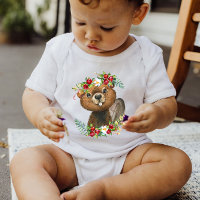 Beaver Woodland Animal Wreath | Baby Bodypak