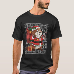 Beaver Xmas Trui Stijl Lelijke Santa Beaver Christ T-shirt