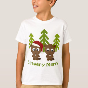 Beaver-y Merrry! Kerst Bevers T-shirt