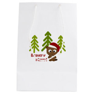 Beaver-y Merry! kerstbever Medium Cadeauzakje
