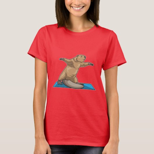 Beaver Yoga mat T-shirt (Voorkant)