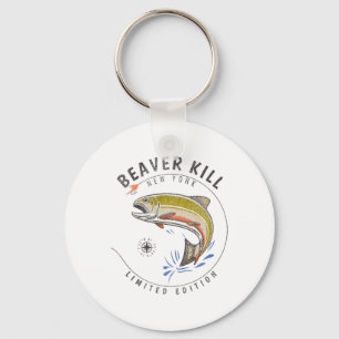 Beaverkill River New York Fly Fishing Souvenir Bea Sleutelhanger