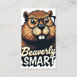 Beaverly Smart - Grappige Bever met een Grafische Visitekaartje
