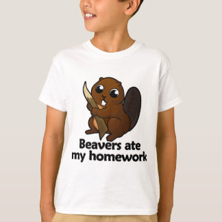 Beavers aten mijn huiswerk t-shirt