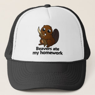 Beavers aten mijn huiswerk trucker pet