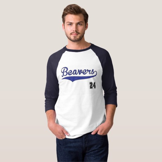 Beavers Baseball Graphic T-shirt (Voorkant volledig)