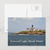 Beavertail Light, carte postale de Rhode Island (Devant / Derrière)