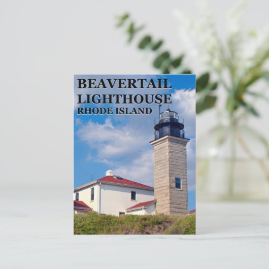 Beavertail Lighthouse, Rhode Island Carte postale (Debout devant)