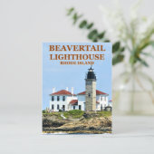 Beavertail Lighthouse, Rhode Island Carte postale (Debout devant)
