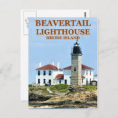 Beavertail Lighthouse, Rhode Island Carte postale (Devant / Derrière)