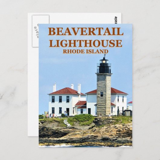 Beavertail Lighthouse, Rhode Island Carte postale (Devant / Derrière)