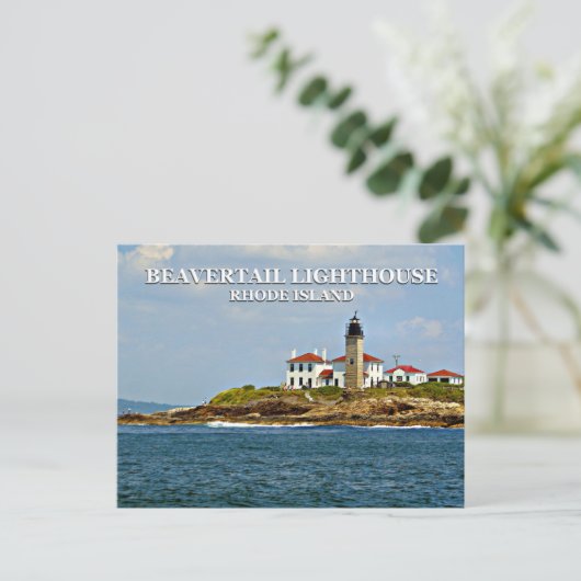 Beavertail Lighthouse, Rhode Island Carte postale (Debout devant)
