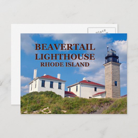 Beavertail Lighthouse, Rhode Island Carte postale (Devant / Derrière)