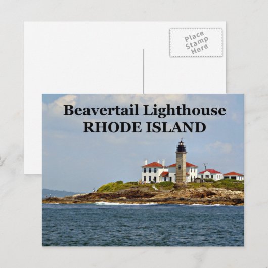 Beavertail Lighthouse, Rhode Island Carte postale (Devant / Derrière)