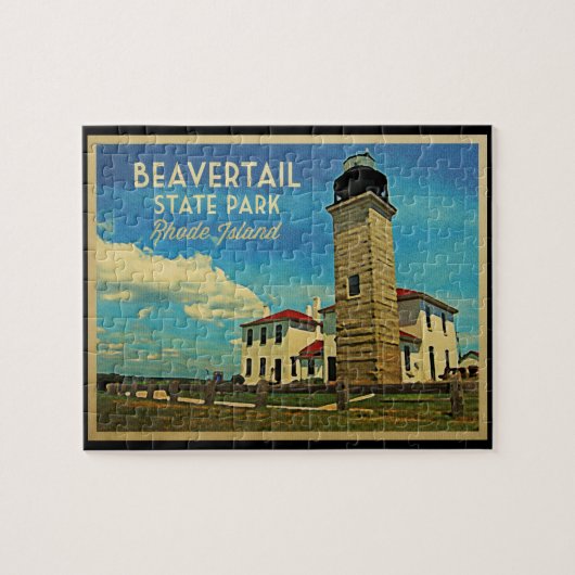 Beavertail Lighthouse Rhode Island Legpuzzel (Horizontaal)