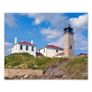 Beavertail Lighthouse, Rhode Island Photo Print Foto Afdruk