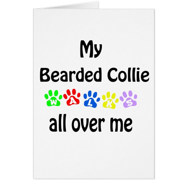 Bebaarde Collie Walks Design (Voorkant)