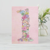 Bébé 1er anniversaire fête Invitation personnalisé (Debout devant)