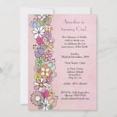 Bébé 1er anniversaire fête Invitation personnalisé (Dos)