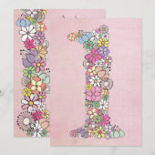 Bébé 1er anniversaire fête Invitation personnalisé (Devant / Derrière)