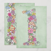 Bébé 1er anniversaire fête Invitation personnalisé (Devant / Derrière)