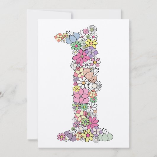 Bébé 1er anniversaire Fête Invitation sur mesure I (Devant)