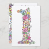 Bébé 1er anniversaire Fête Invitation sur mesure I (Devant / Derrière)