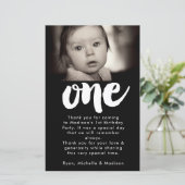 Bébé 1er anniversaire Merci Carte photo (Debout devant)