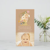 Bébé 1er anniversaire Numéro 1 Merci Carte photo (Debout devant)