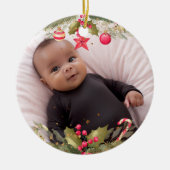 Bébé 1er Noël Accueil Décor Ornement en céramique (Devant)