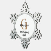 bébé 1er Noël Flocon de neige Ornement encadré (Vue impression)