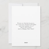 Bébé 1ère photo de Noël Carte de vacances minimali (Dos)