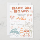 Bébé à bord Baby shower Surf Carte d'invitation (Devant)