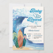 Bébé À Bord De Plage Baby shower Invitation (Devant)