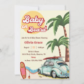 Bébé À Bord De Plage Baby shower Invitation (Devant)