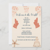 Bébé à bord Faire-part de naissance côtière (Devant)