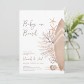 Bébé à bord Invitation Baby shower (Debout devant)