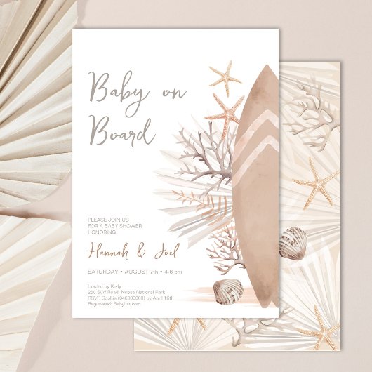 Bébé à bord Invitation Baby shower