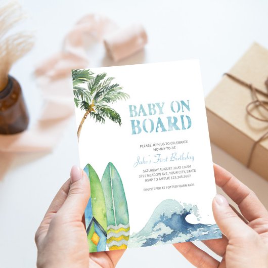 Bébé à bord Invitation Baby shower