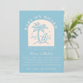 Bébé à bord Invitation Baby shower (Debout devant)