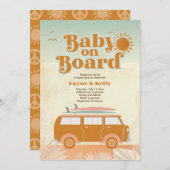 Bébé à bord Invitation Baby shower (Devant / Derrière)