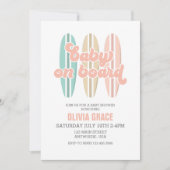 Bébé à bord Invitation Baby Shower planche de surf (Devant)