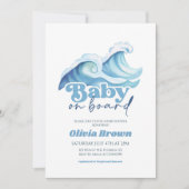 Bébé à bord Invitation Baby shower, Surf bébé (Devant)