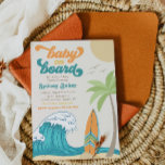 Bébé à bord Invitation Baby shower | Surf bébé<br><div class="desc">Bébé à bord Surf Baby shower Invitation. Prêt à être personnalisé par vous !</div>